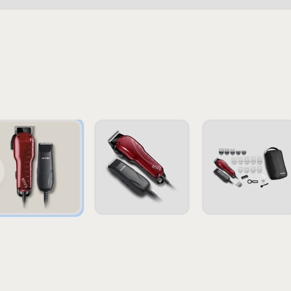 Andis Envy Combo Clipper Set - Red and Black - Picture 7 of 7